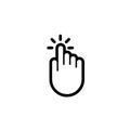 Click finger hand press push vector pointer icon