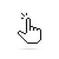 Click finger like black pixel art icon