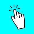 Click finger mouse line icon. Vector hand pointer cursor gesture sign