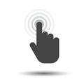 Click hand icon. Cursor finger sign flat vector. Royalty Free Stock Photo