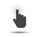 Click hand icon. Cursor finger sign flat vector.