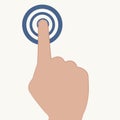 Click. hand icon pointer. vector finger pointer Royalty Free Stock Photo