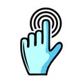 Click hand icon pointer on a white background Royalty Free Stock Photo