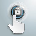 Click Hand Push Button Dlock Royalty Free Stock Photo