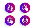 Click hand, Select user and Bitcoin project icons set. Heart target sign. Vector