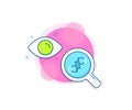 Click hands line icon. One finger palm sign. Vector