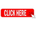 Click here button with arrow pointer clicking icon. click here button sign. flat style Royalty Free Stock Photo