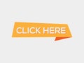 Click here button. Click here square button Royalty Free Stock Photo