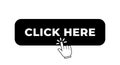 Click here button icon vector. Element for website Royalty Free Stock Photo