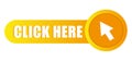 Click here button. Pointer arrow symbol. Call action Vector. Web navigation element. Royalty Free Stock Photo