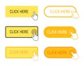 Click here button set isolated on white background Royalty Free Stock Photo