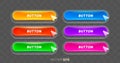 Click here button set, link mouse click, color set. Vector illustration Royalty Free Stock Photo