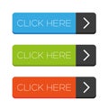 Click Here button set Royalty Free Stock Photo