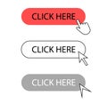 Click here buttons. A set of buttons to click Royalty Free Stock Photo