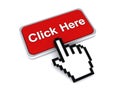Click here with cursor hand Royalty Free Stock Photo