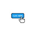 Click here finger cursor button