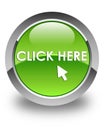 Click here glossy green round button Royalty Free Stock Photo