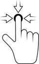 Click here hand icon button pointer finger and arrow