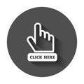 Click here icon. Royalty Free Stock Photo