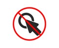 Click here icon. Push the button sign. Vector Royalty Free Stock Photo