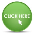 Click here special soft green round button Royalty Free Stock Photo