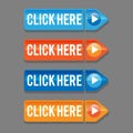 Set design vector triangle button for web icon Royalty Free Stock Photo