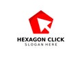 Click hexagon Logo Template Design Vector, Emblem, Design Concept, Creative Symbol, Icon Royalty Free Stock Photo
