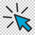 Click icon arrow mouse, web button cursor. Digital design vector illustration Royalty Free Stock Photo