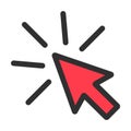 Click icon arrow mouse, web button cursor. Digital design vector illustration Royalty Free Stock Photo
