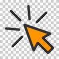 Click icon arrow mouse, web button cursor. Digital design vector illustration Royalty Free Stock Photo