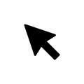 Click icon. Cursor icon. Computer mouse click cursor black arrow icons Royalty Free Stock Photo
