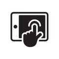 Click vector glyph flat icon Royalty Free Stock Photo