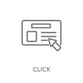 Click linear icon. Modern outline Click logo concept on white ba