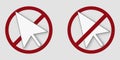 click ban prohibit icon. Not allowed click mouse.