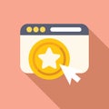 Click on loyalty web site prize icon flat vector. Service gift Royalty Free Stock Photo