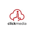 Click media logo design template Royalty Free Stock Photo