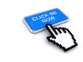 click now button on white Royalty Free Stock Photo