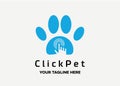 Click pet logo design template Royalty Free Stock Photo