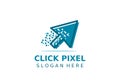 Click pixel Logo Template Design Vector, Emblem, Design Concept, Creative Symbol, Icon Royalty Free Stock Photo