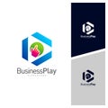 Click Play logo design vector template, Icon play logo concepts