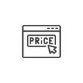 Click on price line icon