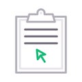 Click project thin color line vector icon Royalty Free Stock Photo