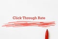 Click through rate on paper Royalty Free Stock Photo