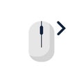 click right left computer mouse icon symbol. Flat style design. Vector illustration. Royalty Free Stock Photo