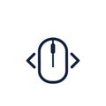 click right left computer mouse icon symbol. Flat style design. Vector illustration Royalty Free Stock Photo