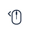 click right left computer mouse icon symbol. Flat style design. Vector illustration Royalty Free Stock Photo