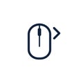 click right left computer mouse icon symbol. Flat style design. Vector illustration Royalty Free Stock Photo