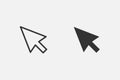 Click, select vector icon illustration for web and mobil app on grey background Royalty Free Stock Photo
