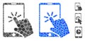 Click Smartphone Composition Icon of Spheric Items