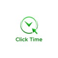 Click time logo vector design Royalty Free Stock Photo